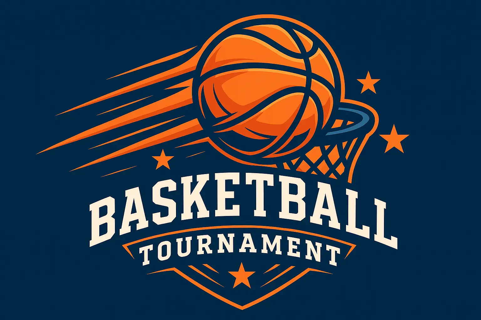 Basketball Logo template featuring a fierce eagle head with a basketball