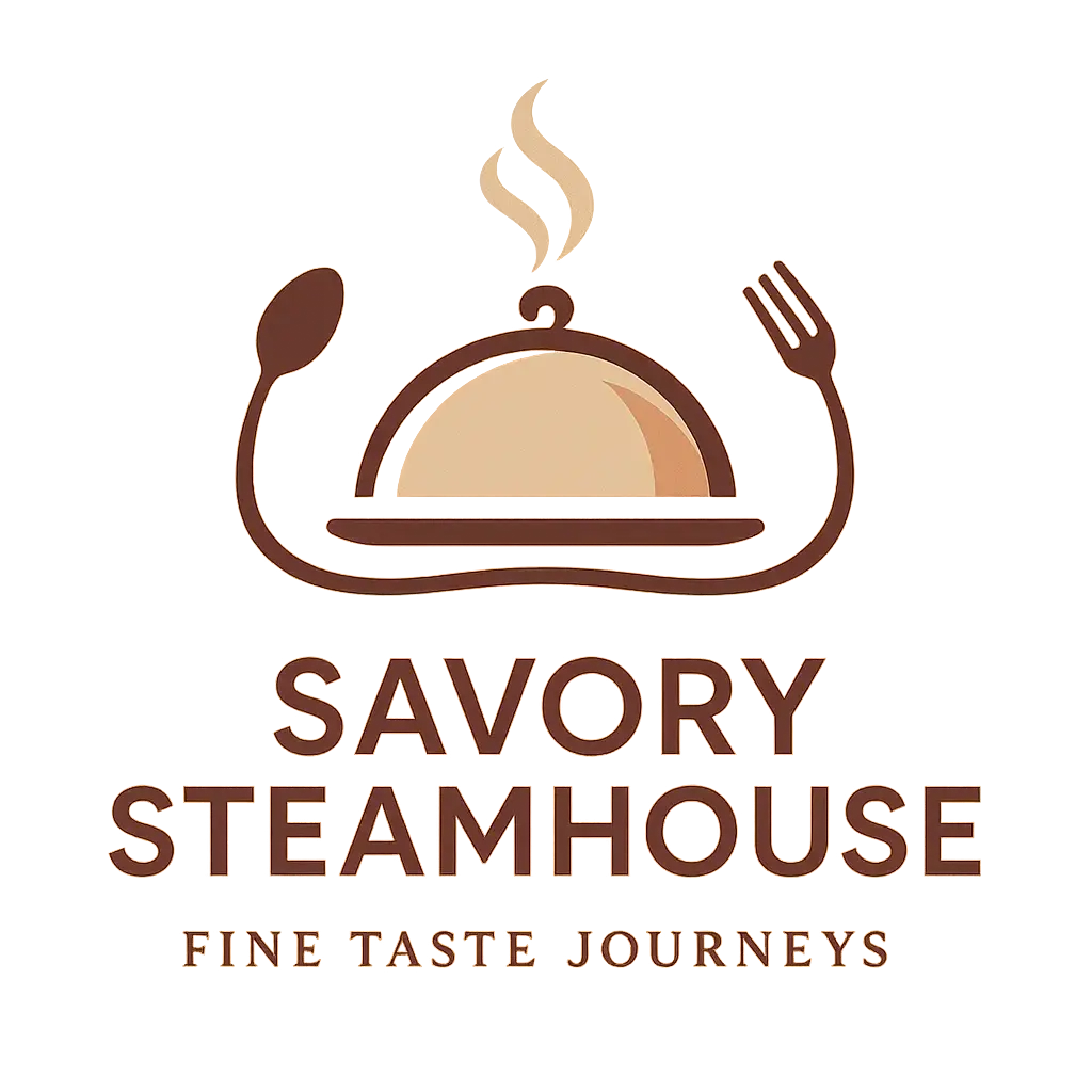 Modern Restaurant Logo template with cloche and steam design