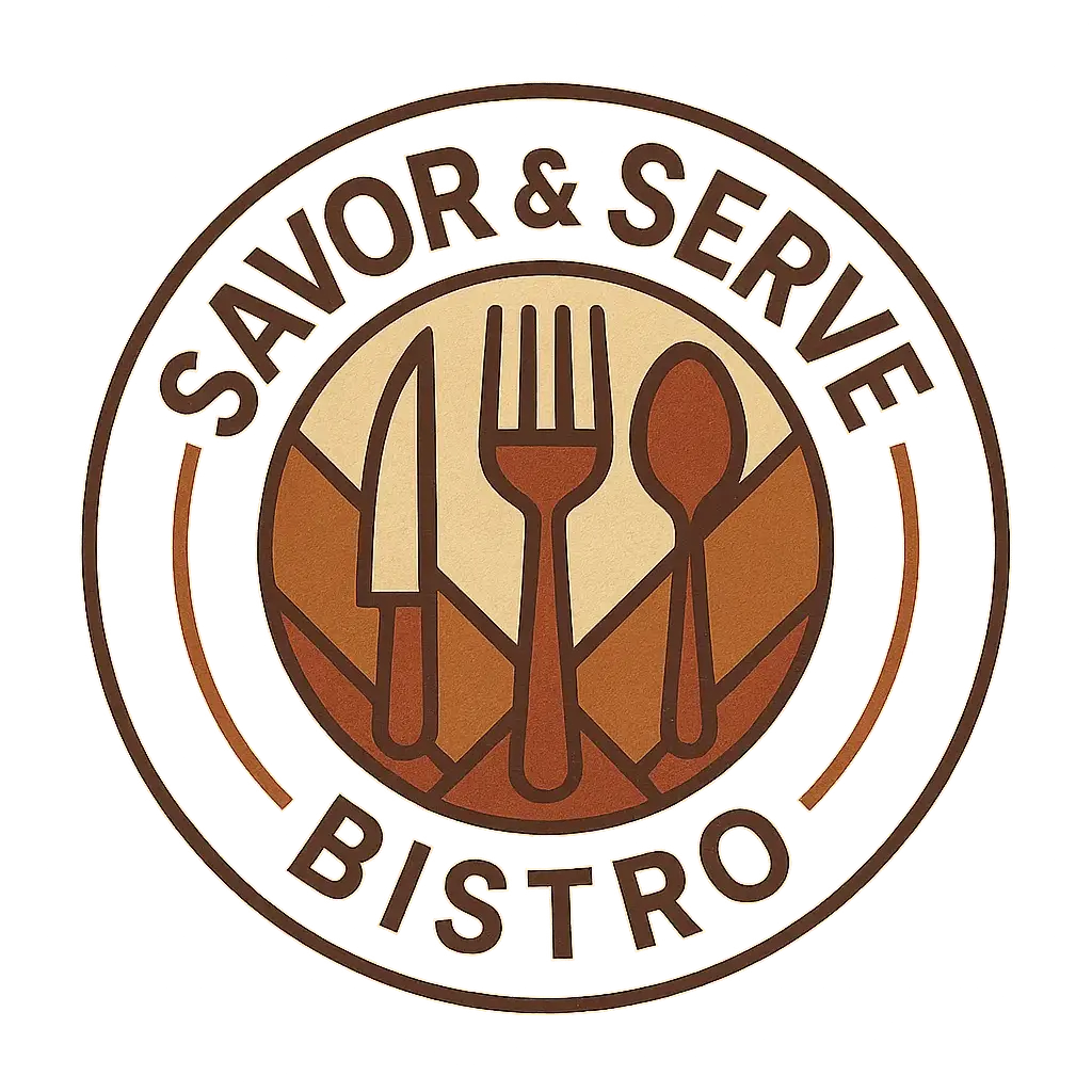 Restaurant Logo template with geometric shapes and modern typography