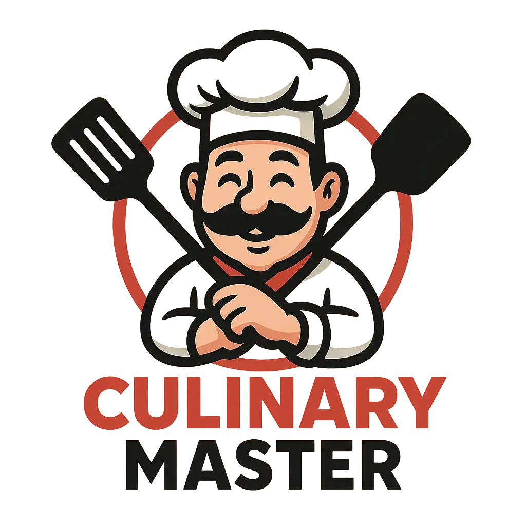 Restaurant Logo template with chef mascot and spatulas