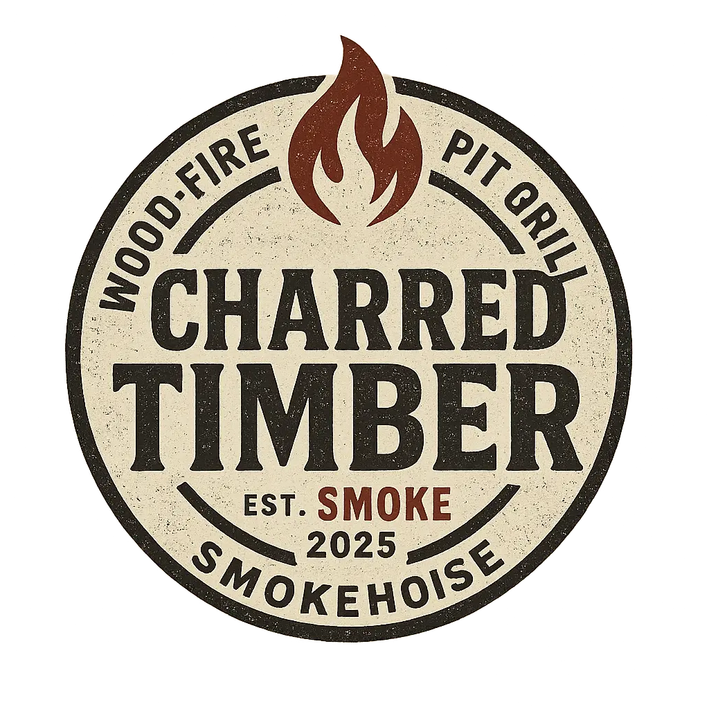 Vintage Restaurant Logo template with flame and rustic badge
