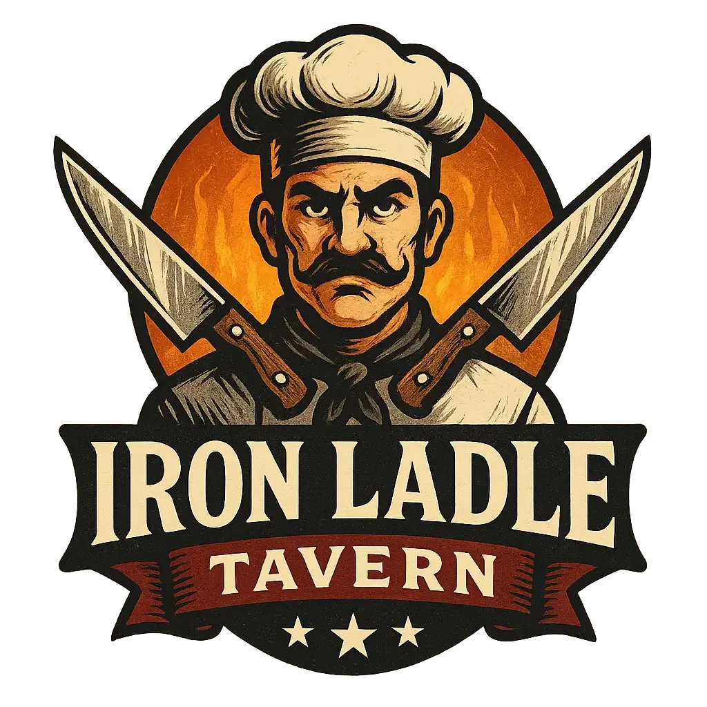 Vintage hand-drawn Restaurant Logo template with chef emblem