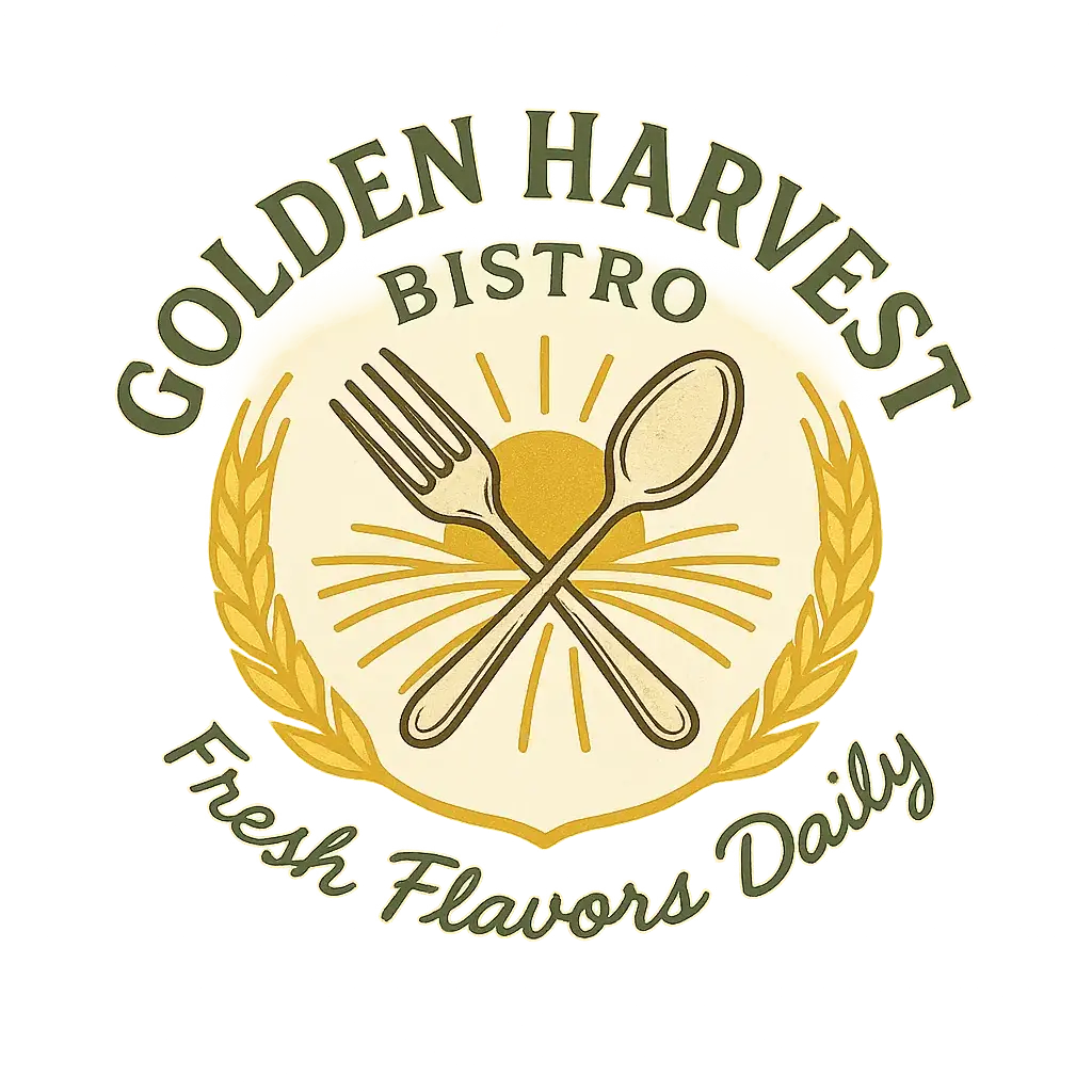 Rustic Restaurant Logo template with wheat and utensil emblem
