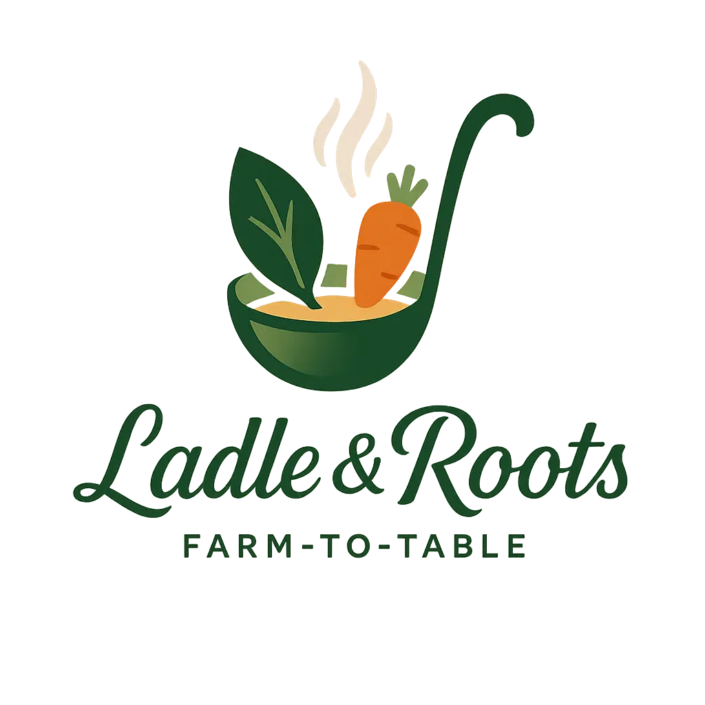 Modern Restaurant Logo template with ladle and steam icon