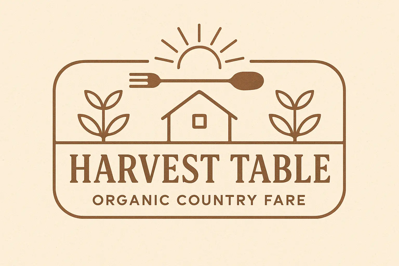 Restaurant Logo template with modern minimalist design