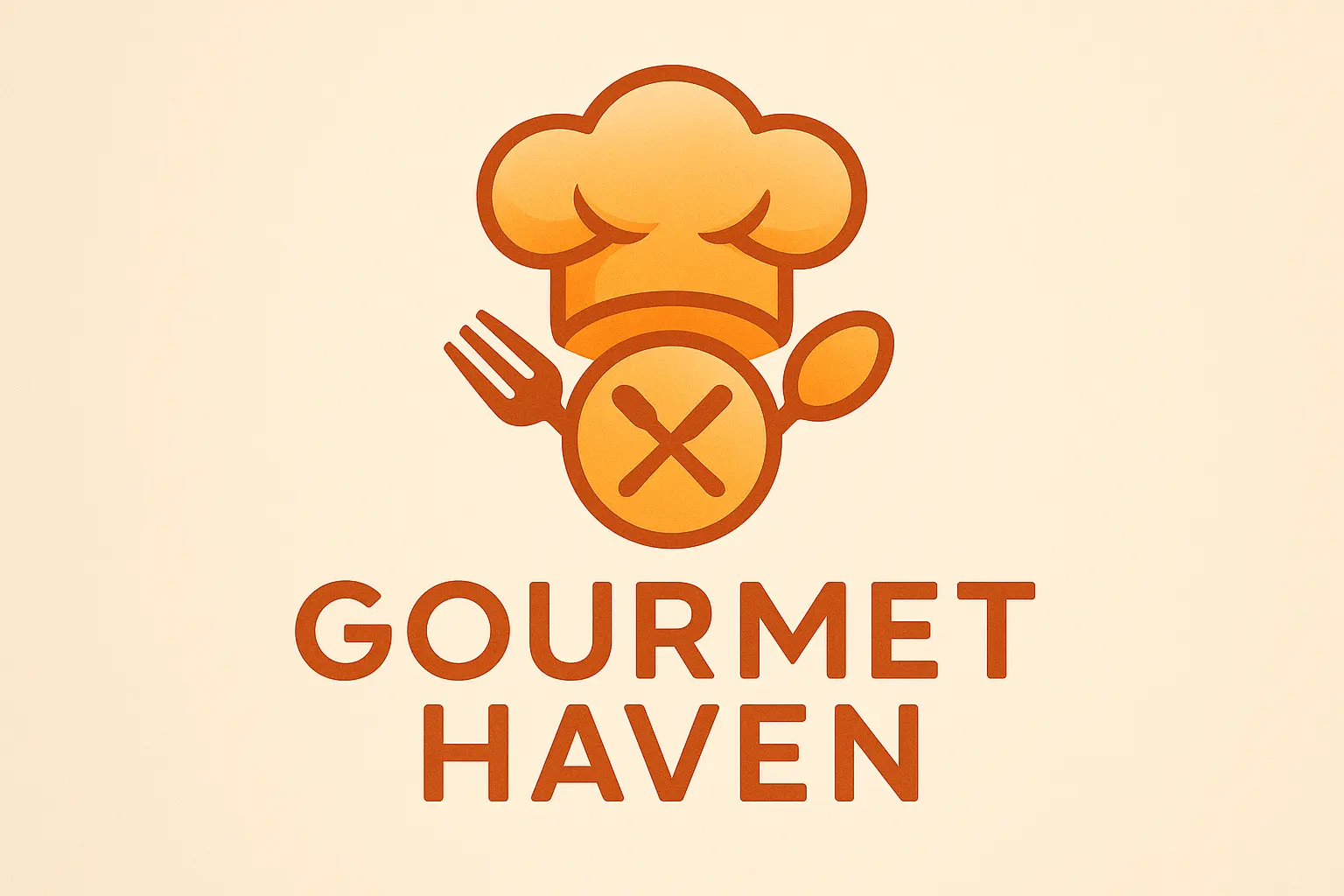 Restaurant Logo template with flame and utensils icon