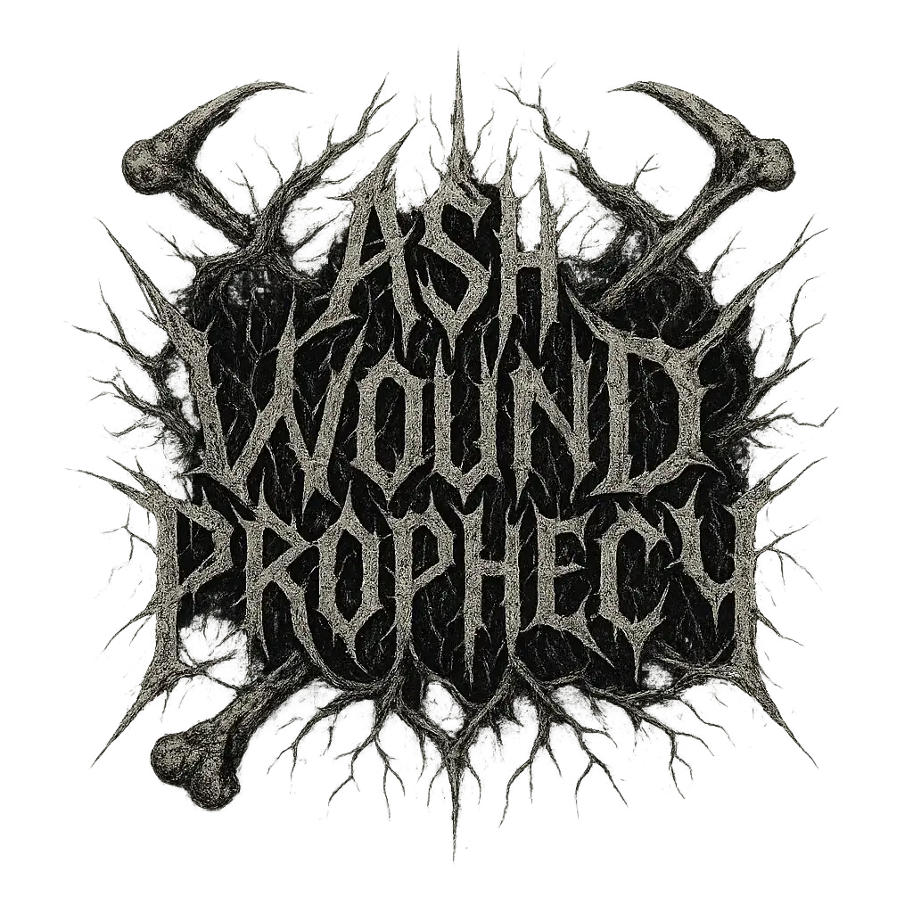 Distressed gothic Band Logo template with splintered text