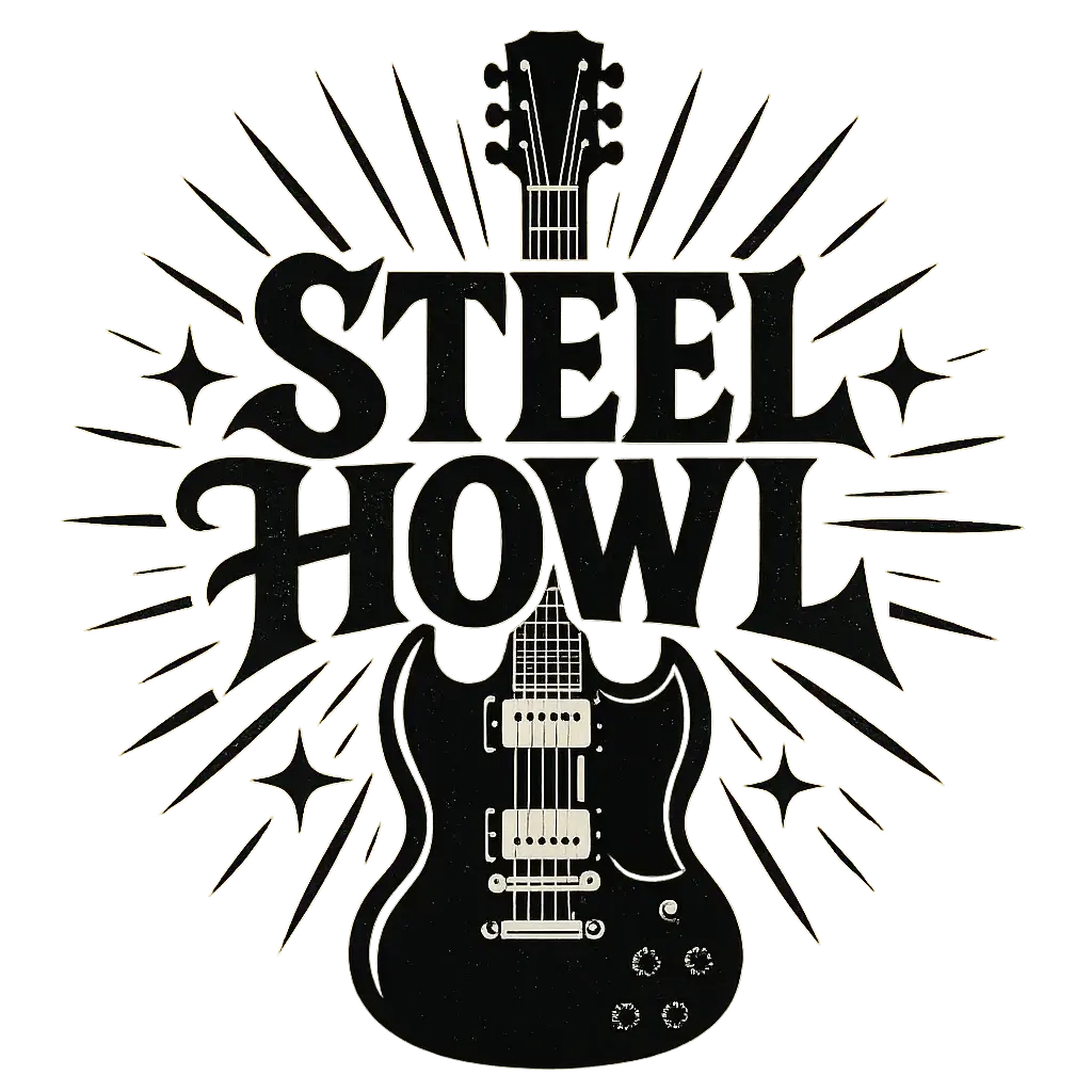 Band Logo template with guitar and gothic rock design