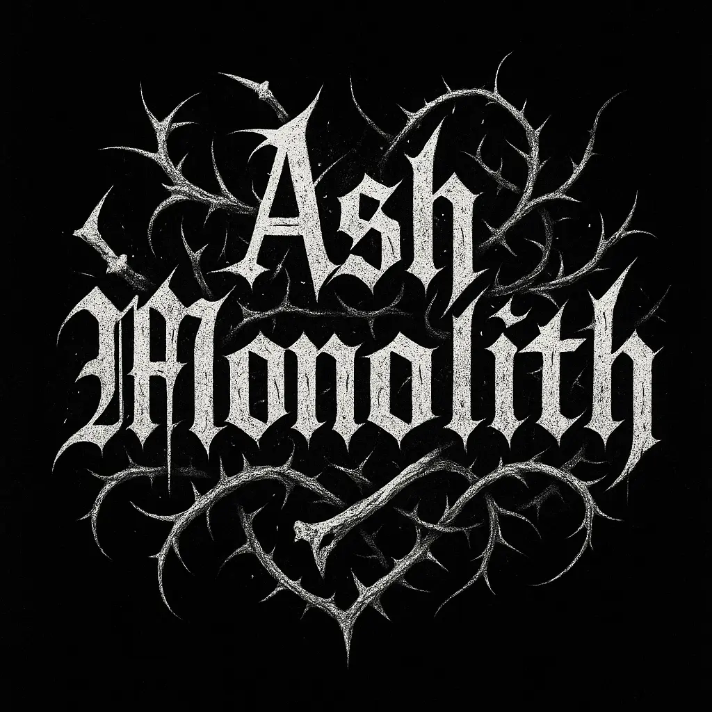 Band Logo template in gothic horror style with spiked text