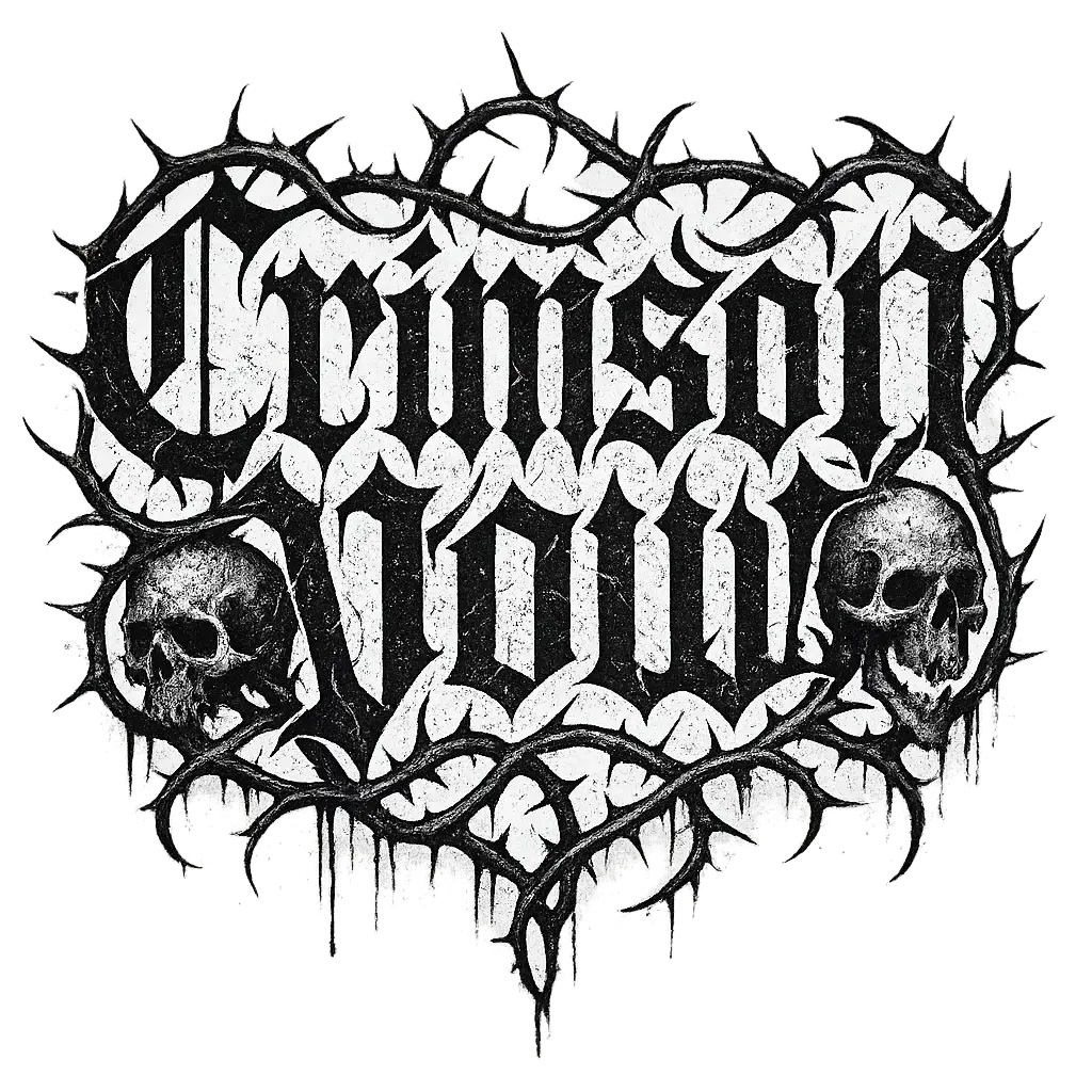 Blackletter death metal Band Logo template with grunge effects