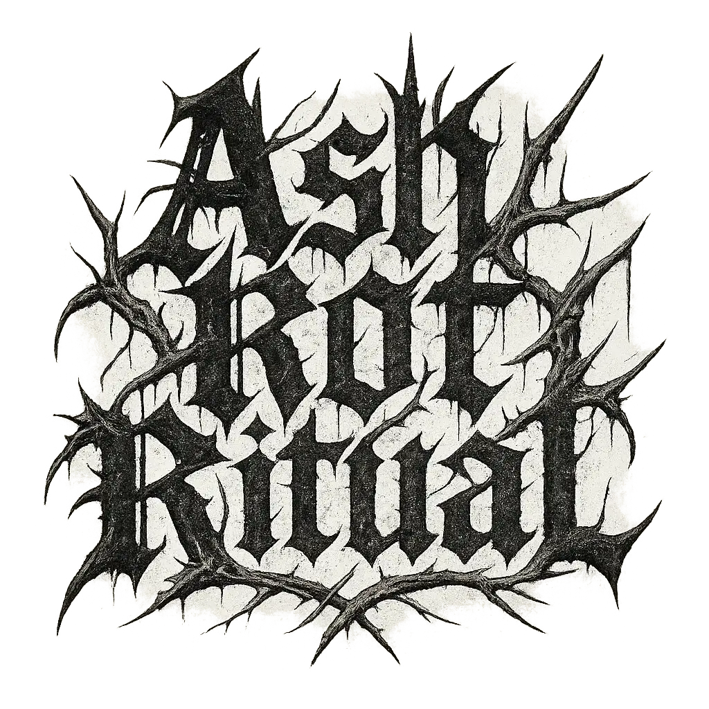 Distressed Band Logo template with brutalist blackletter typography