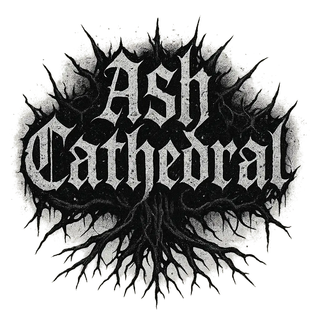 Grungy sludge metal Band Logo template with cracked gothic text