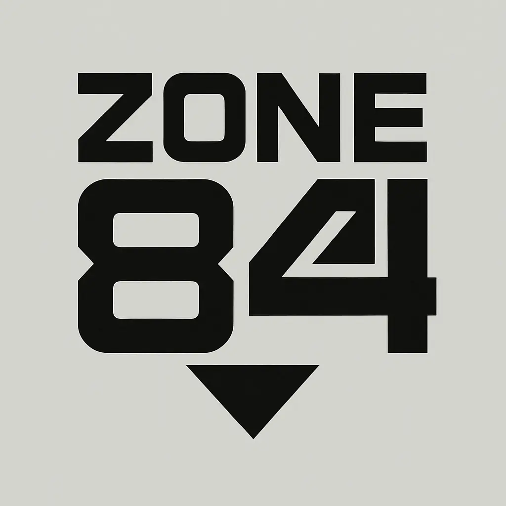 Minimalist Band Logo template with bold black text on gray