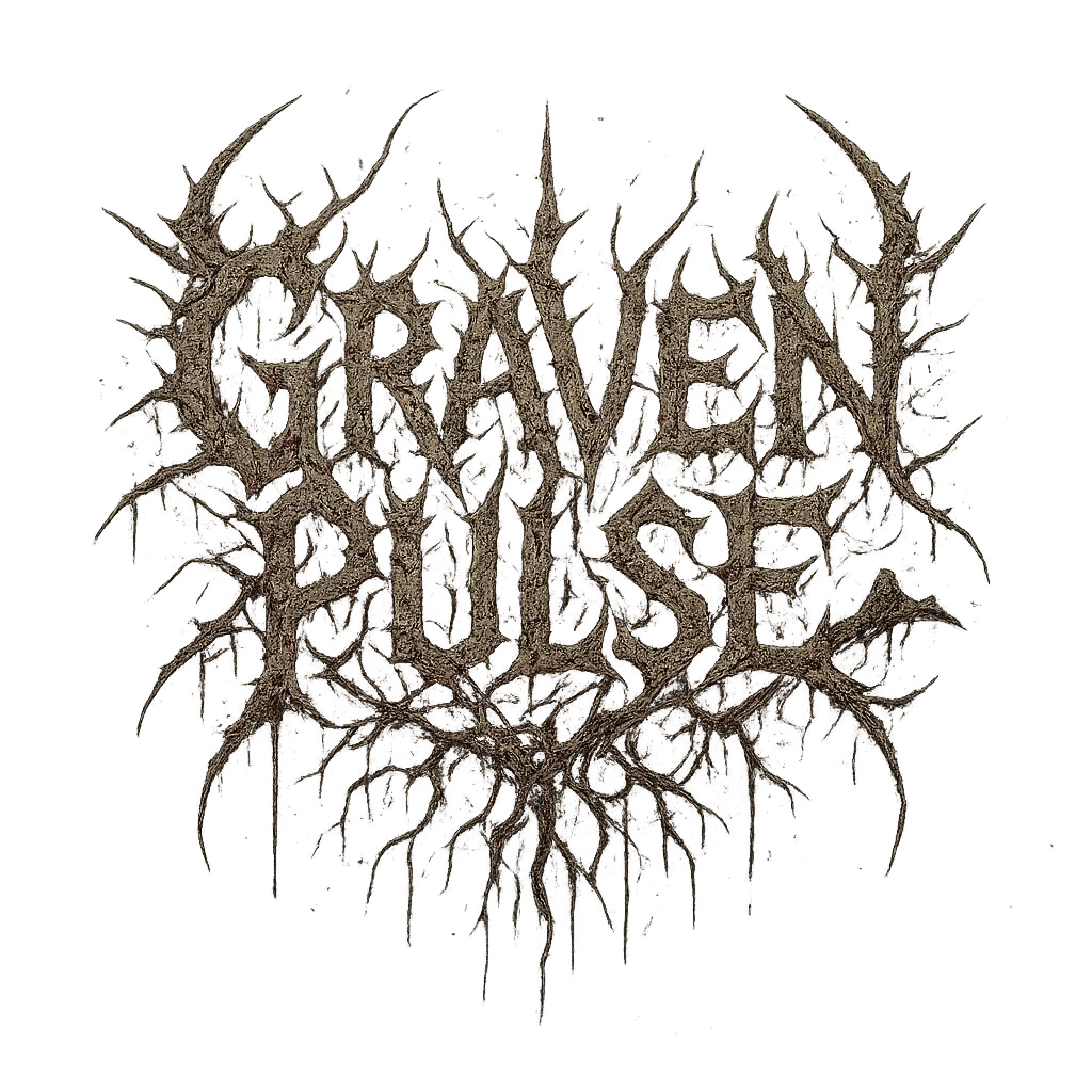 Blackened metal Band Logo template with twisted lettering