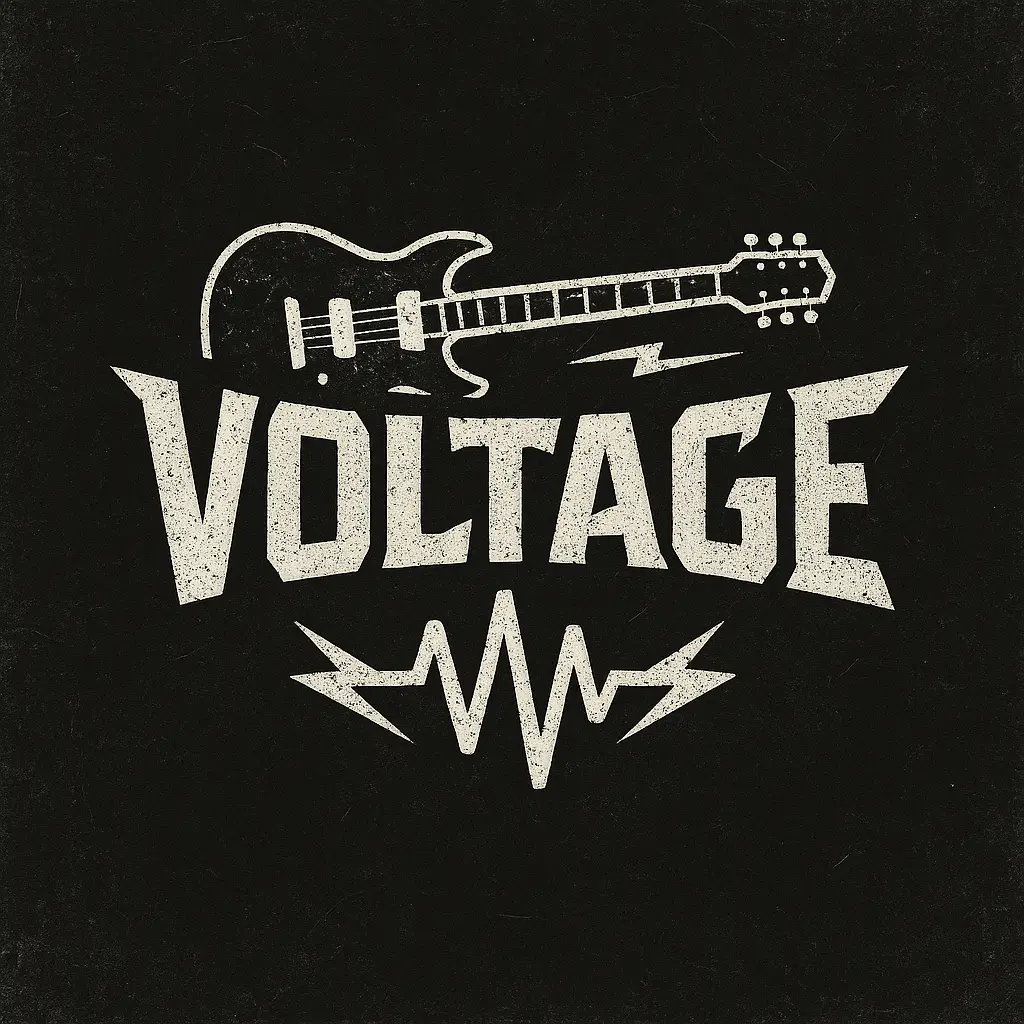 Band Logo template featuring bold typography with electric motifs