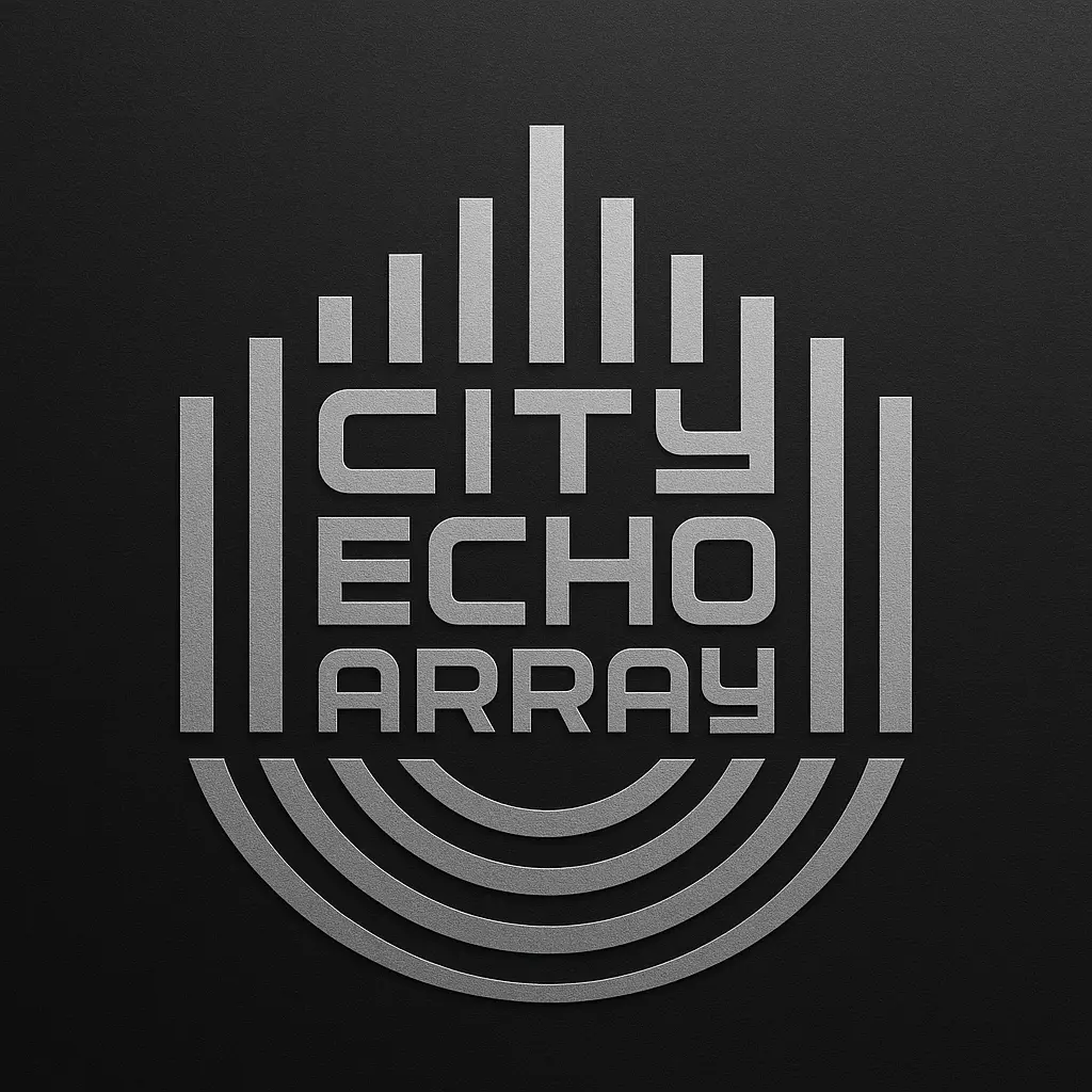 Minimalist Band Logo template with geometric soundwave motif