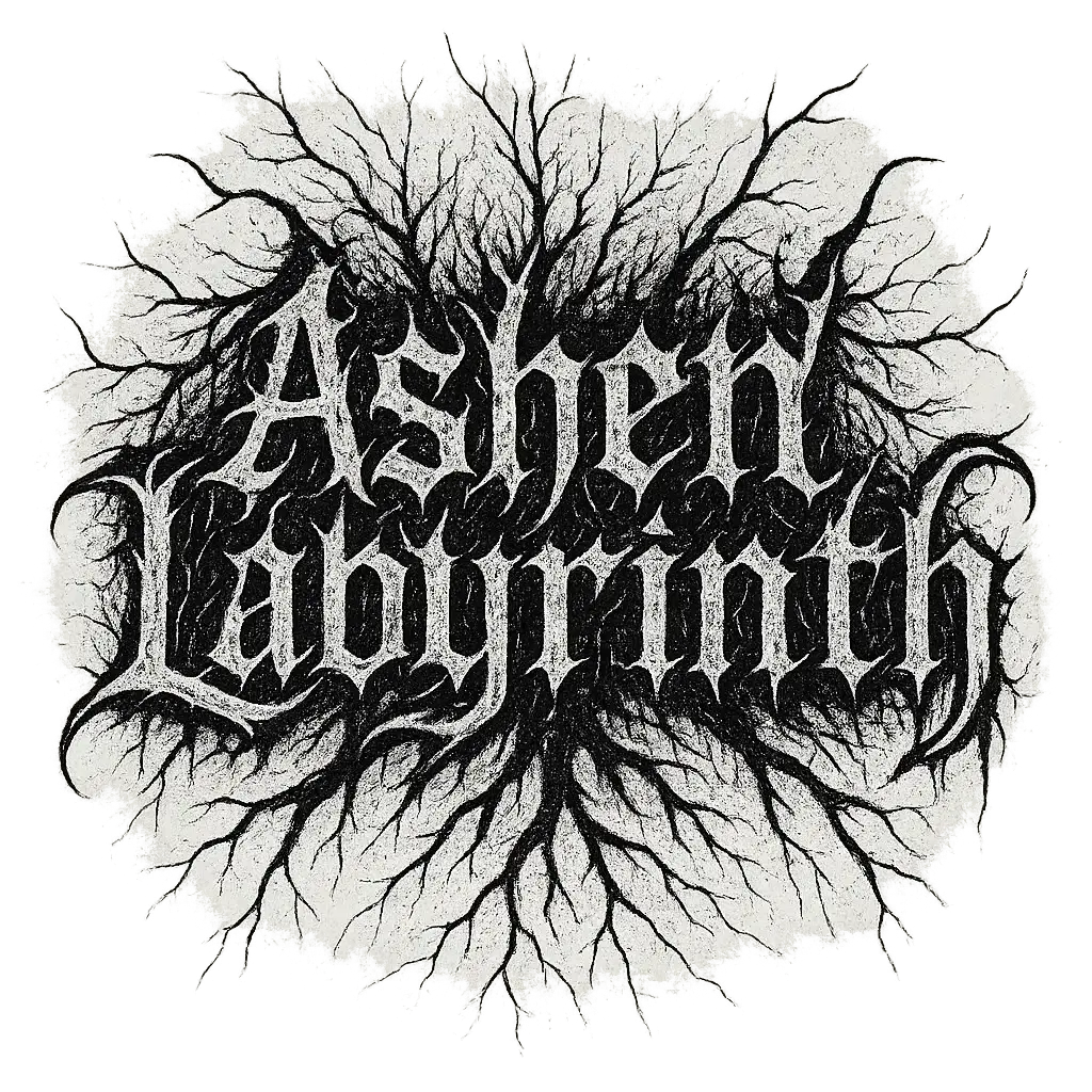 Band Logo template with black metal gothic text and chaotic roots