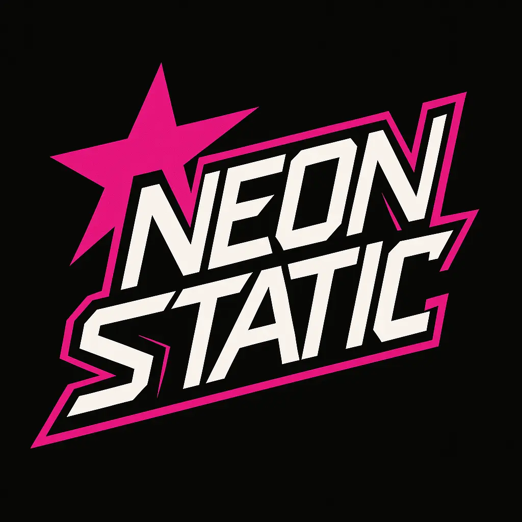 Band Logo template with magenta star and angular text