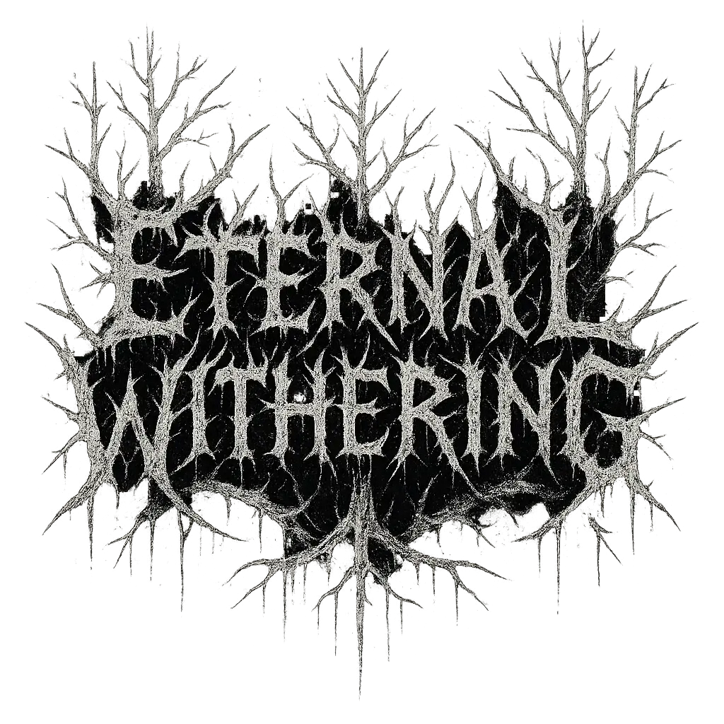 Black metal Band Logo template with thorny typography