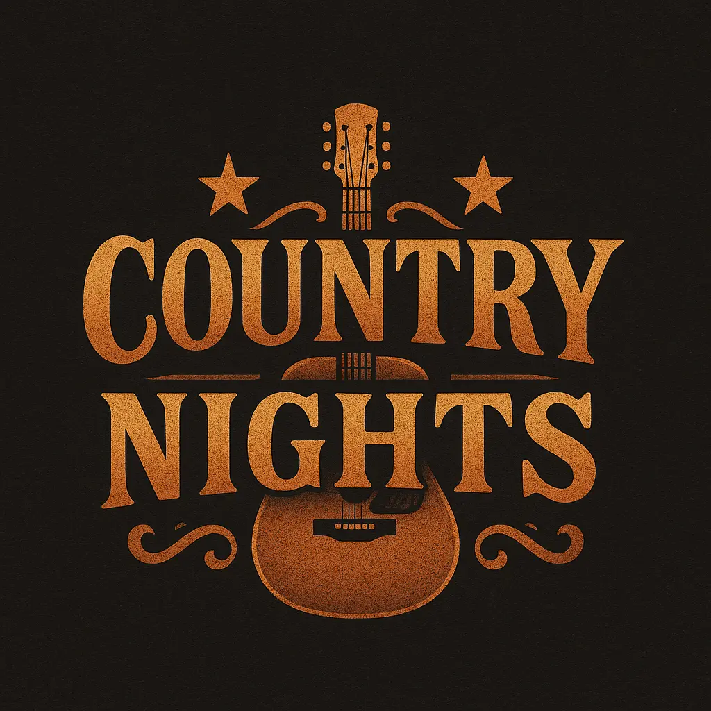 Band Logo template featuring vintage western style for 'Country Nights'.