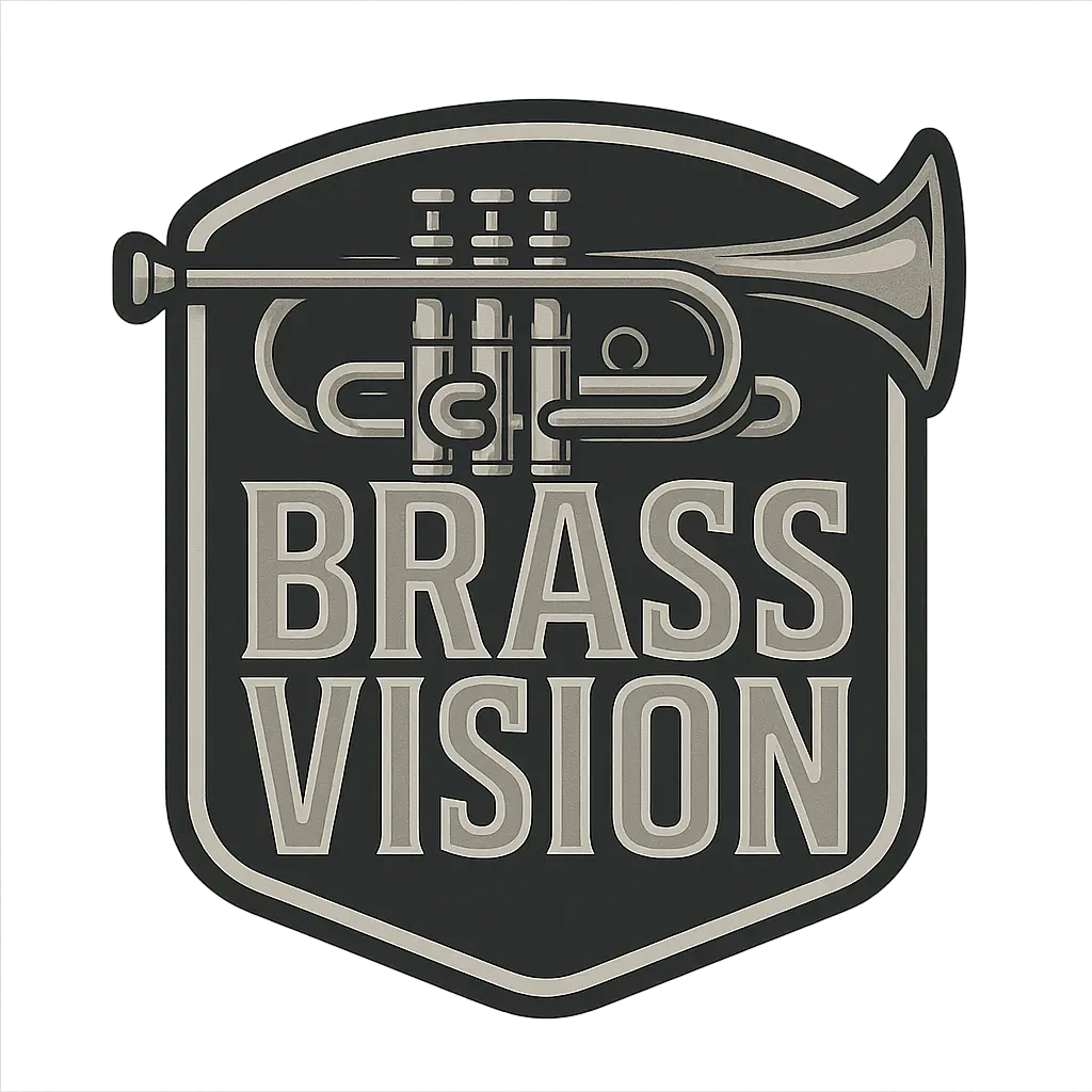 Retro Band Logo template with trumpet and bold jazz text