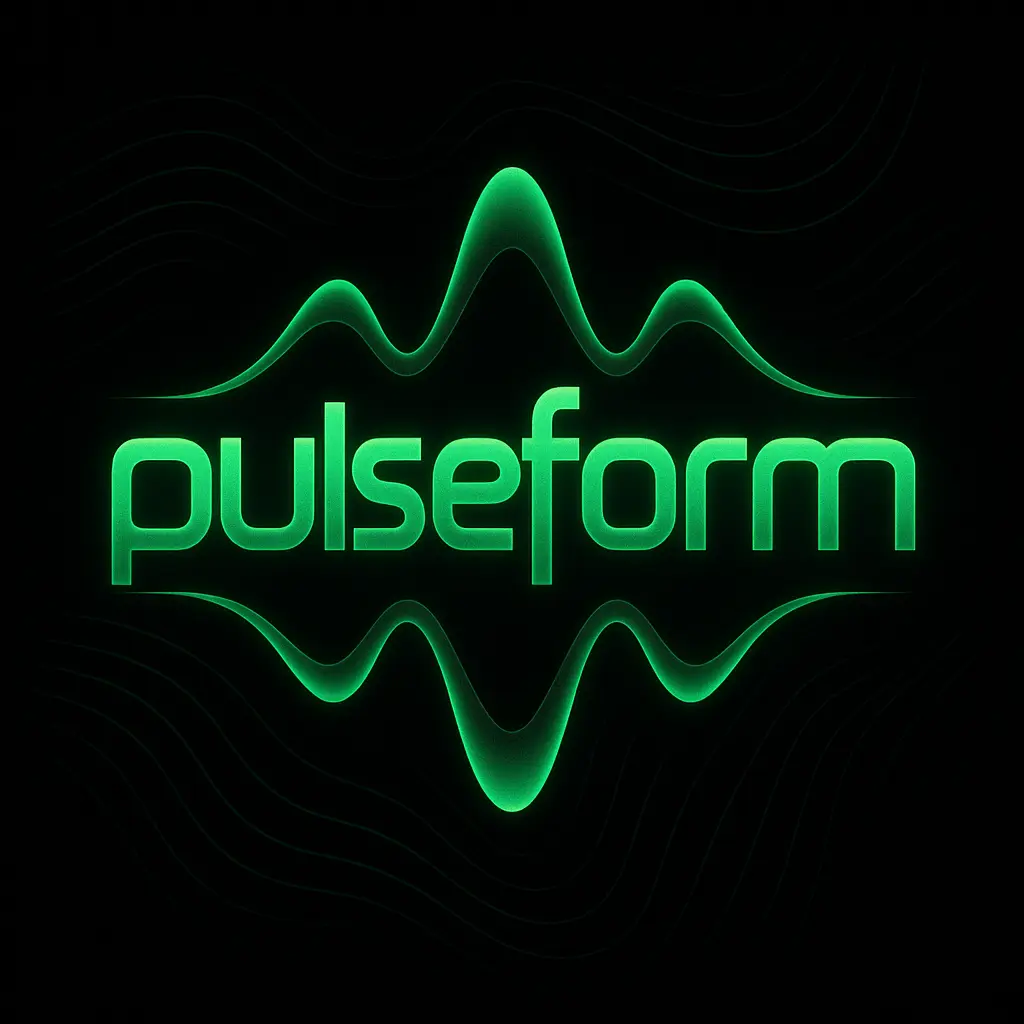 Futuristic Band Logo template with neon green techno design