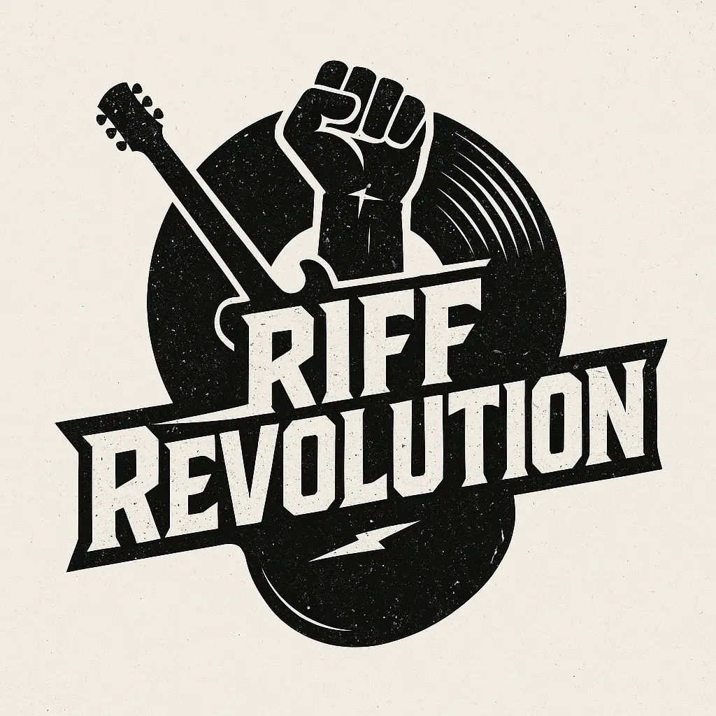 Band Logo template with vintage rock style and rebellious elements