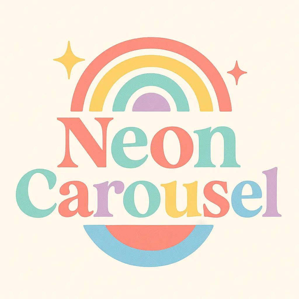 Playful pastel Band Logo template with curved typography