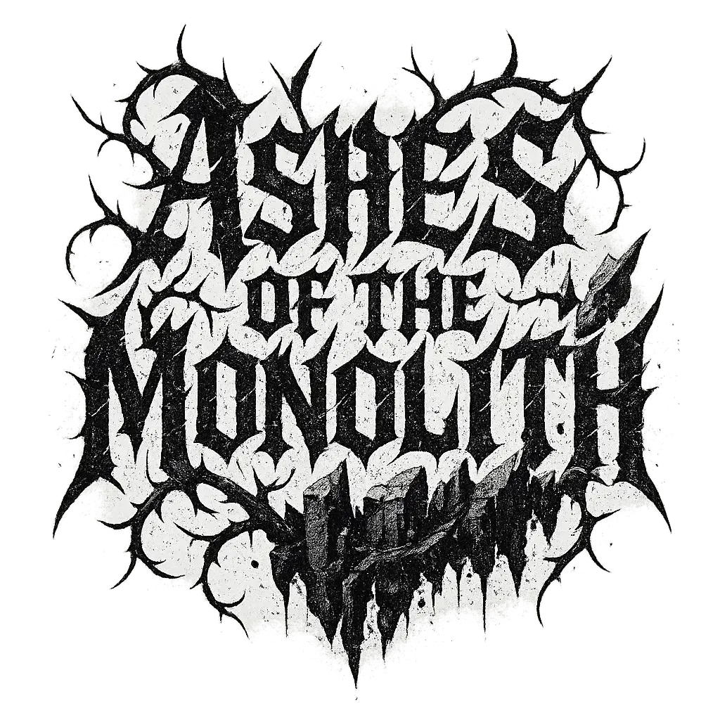 Distressed gothic Band Logo template with sharp blackletter text