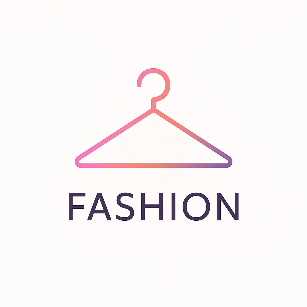 Fashion Logo template with modern gradient hanger design