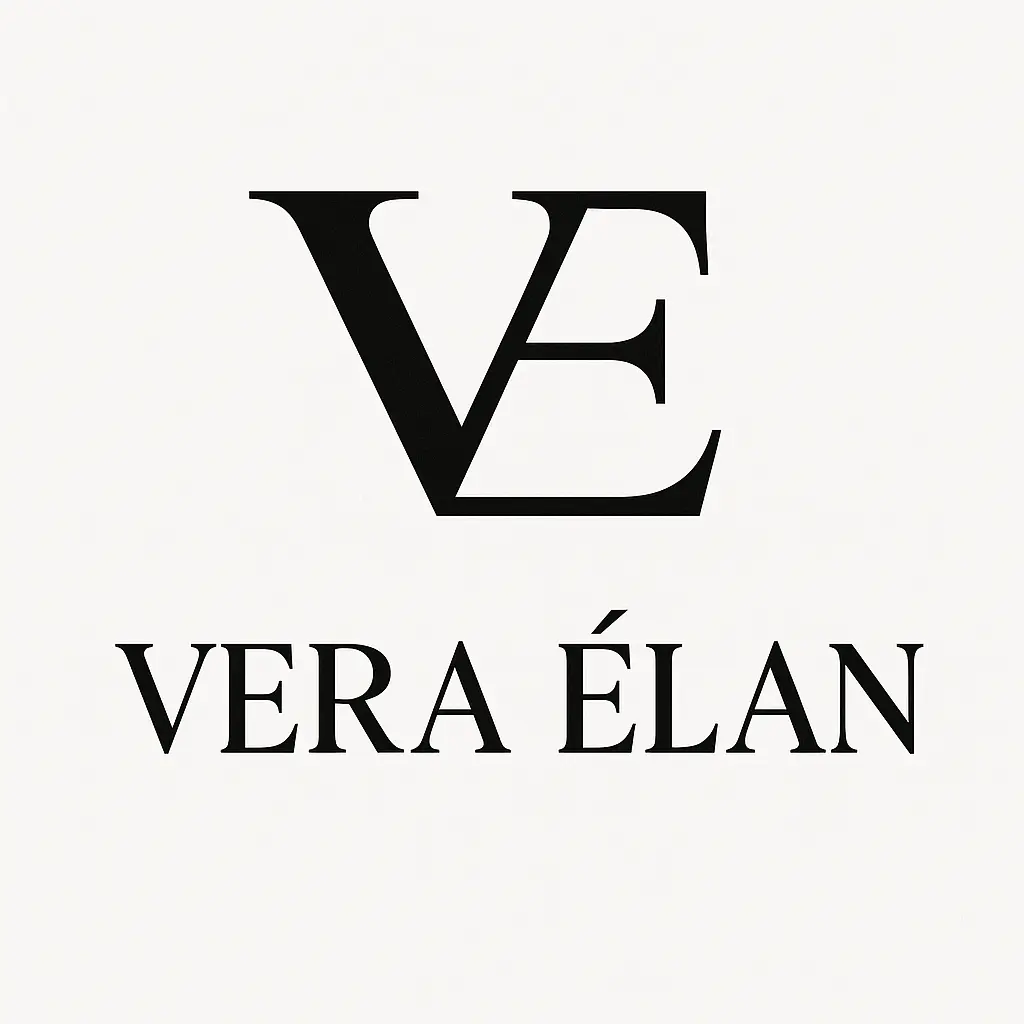 Elegant Fashion Logo template with monogram and serif text