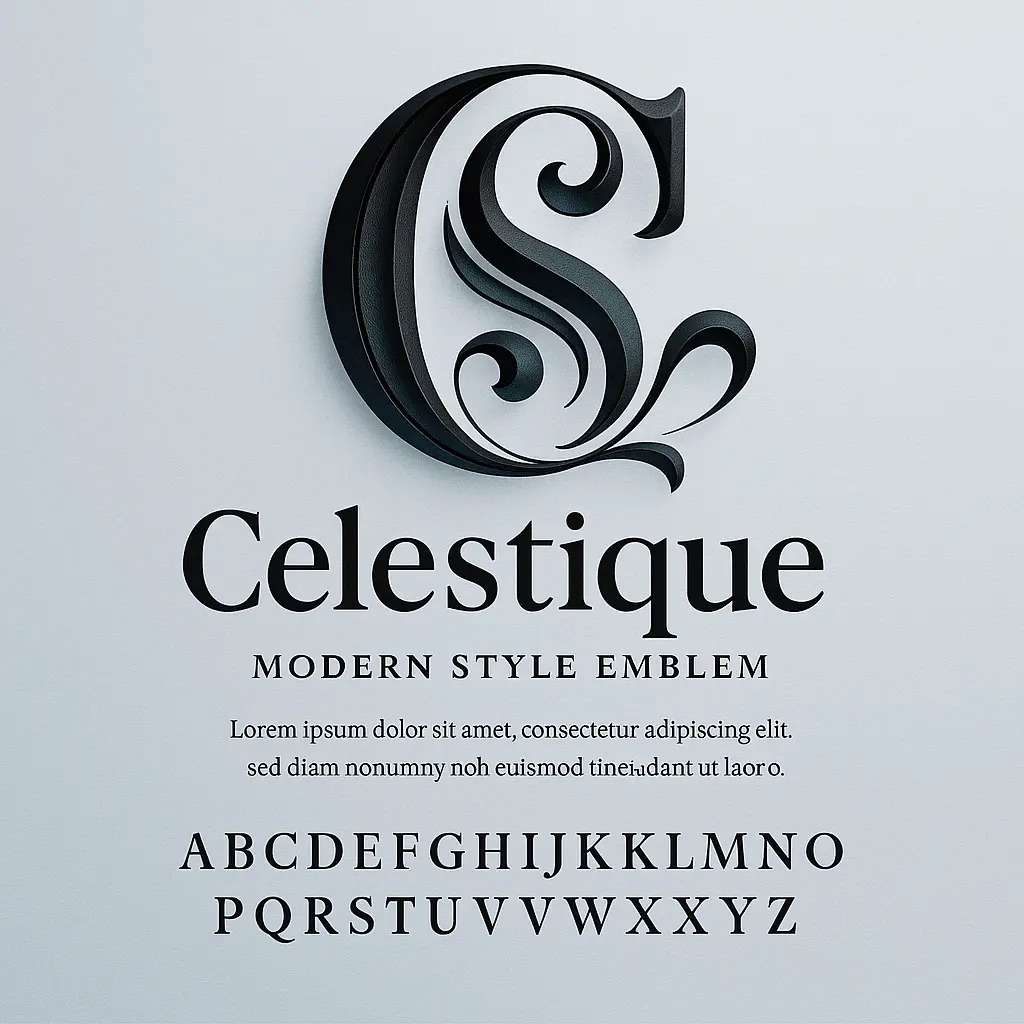 Fashion Logo template with elegant Art Deco letterforms