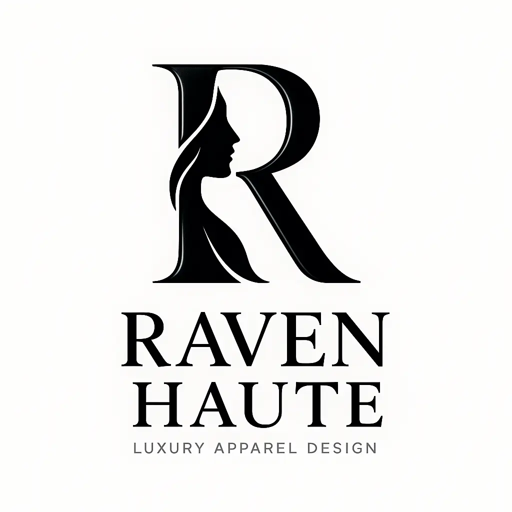 Fashion Logo template with sleek monogram and model silhouette