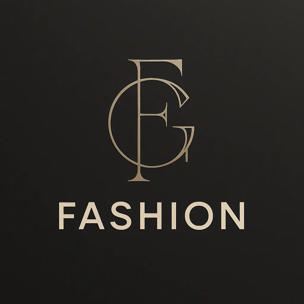 Fashion Logo template with modern monogram and gold accents