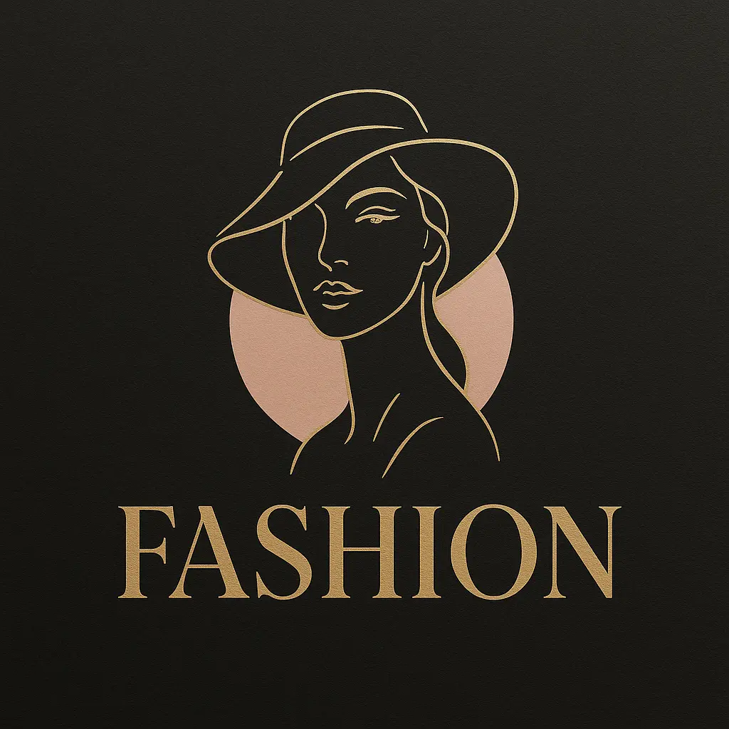 Luxury Fashion Logo template with minimalist face sketch and elegant serif typography.