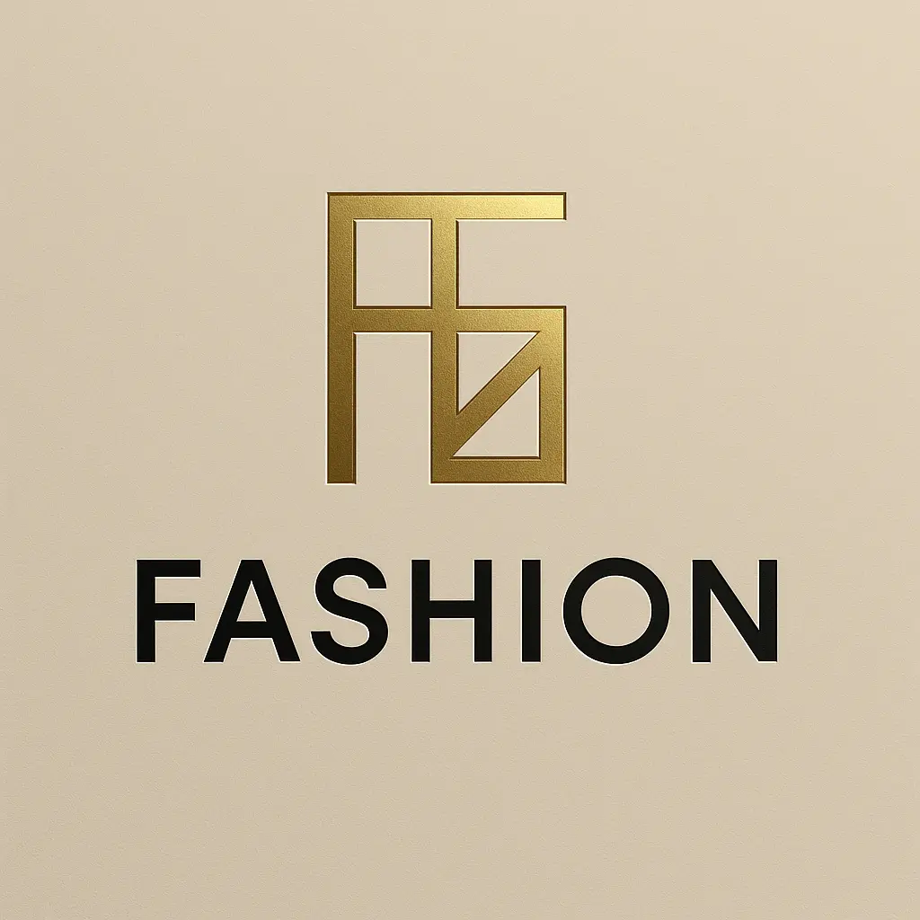 Contemporary Fashion Logo template with geometric monogram in black and gold