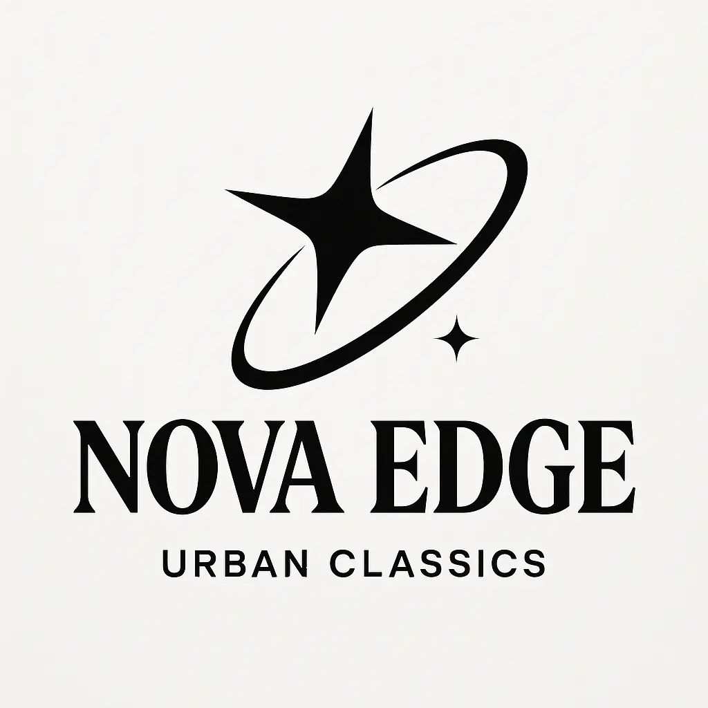 Fashion Logo template with orbiting stars and bold text