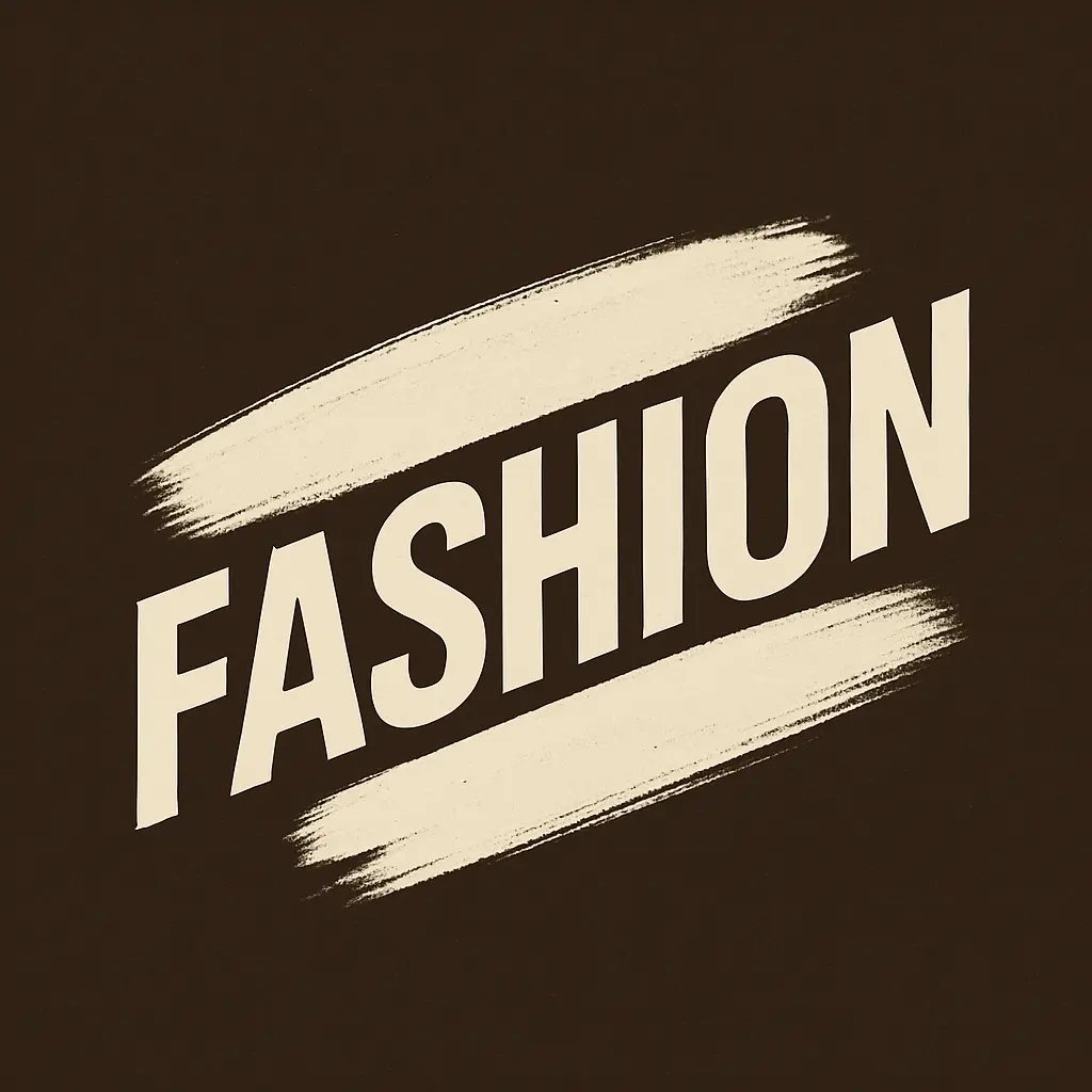 Fashion Logo template with dynamic brushstroke text