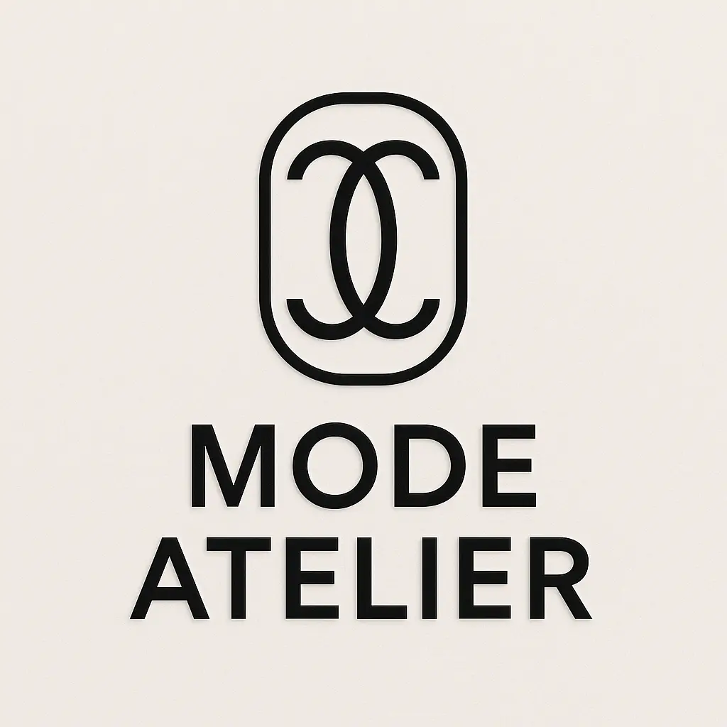 Fashion Logo template with modern double-C monogram