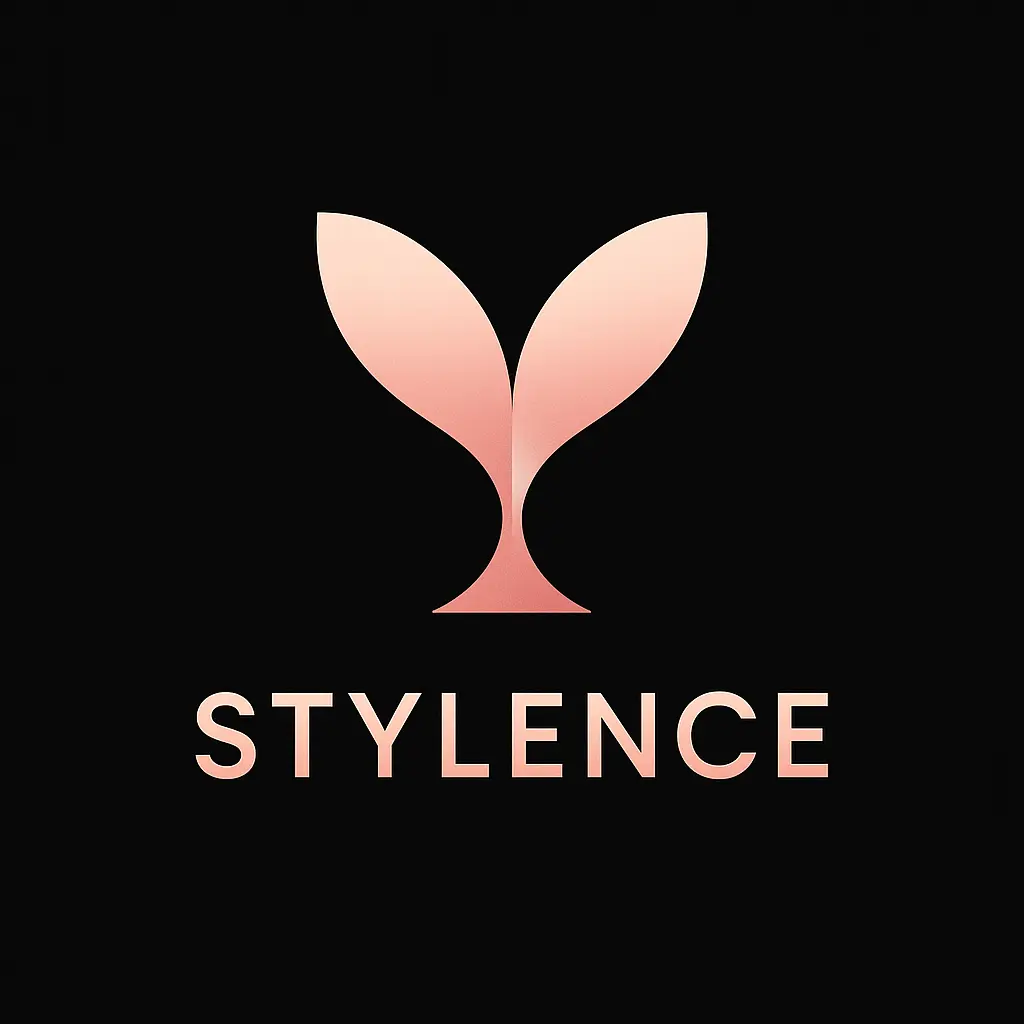 Modern blush pink Fashion Logo template on black background