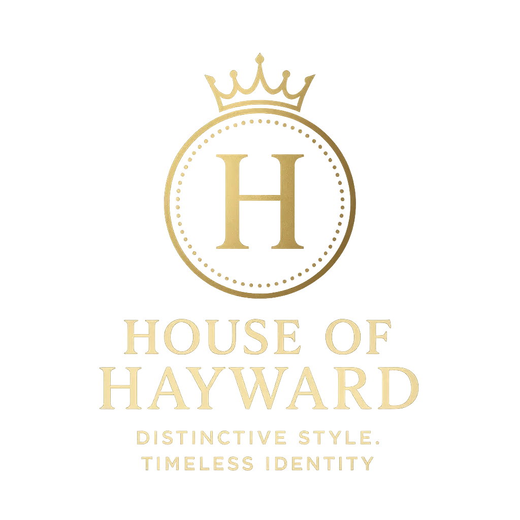 Luxury H monogram Fashion Logo template with gold crown