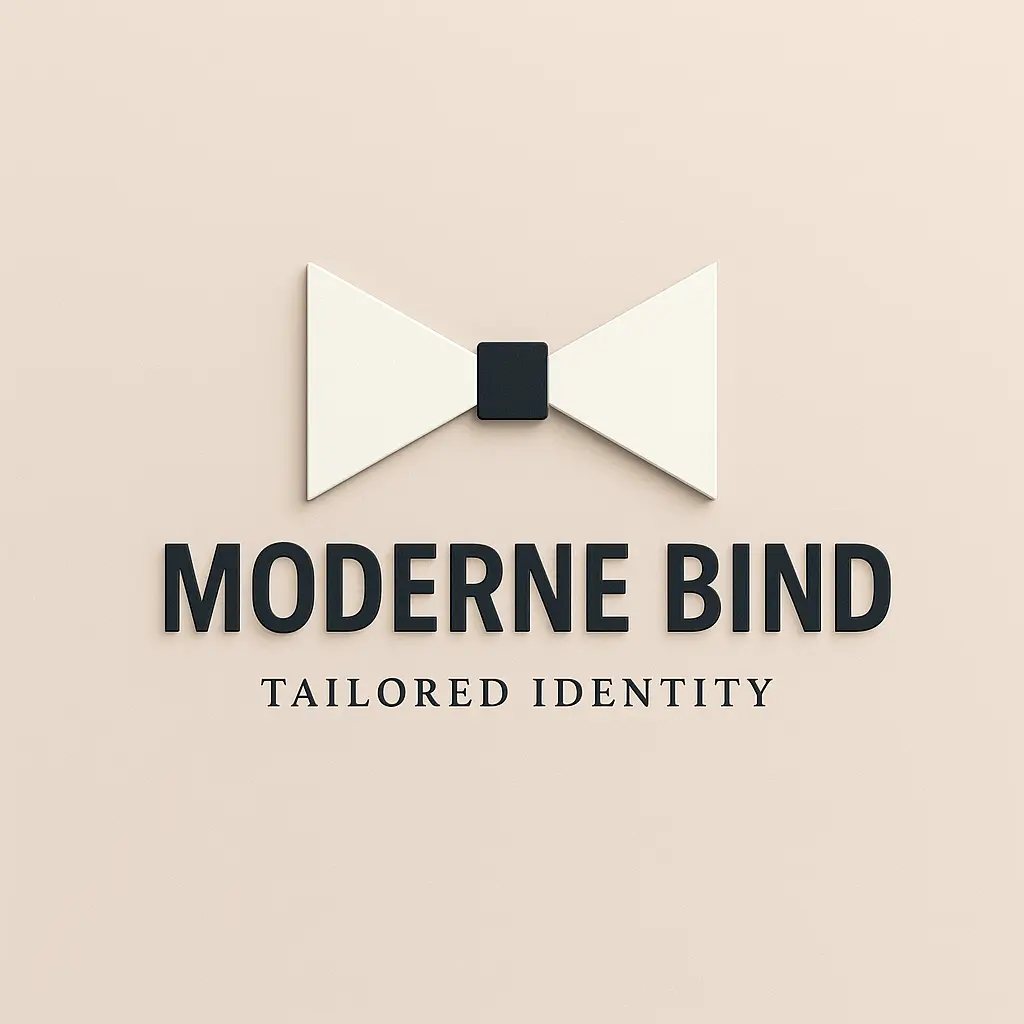 Fashion Logo template with modern bowtie and bold text
