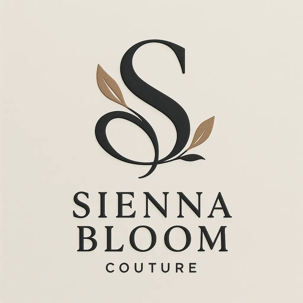 Minimalist Fashion Logo template with elegant serif and abstract motif