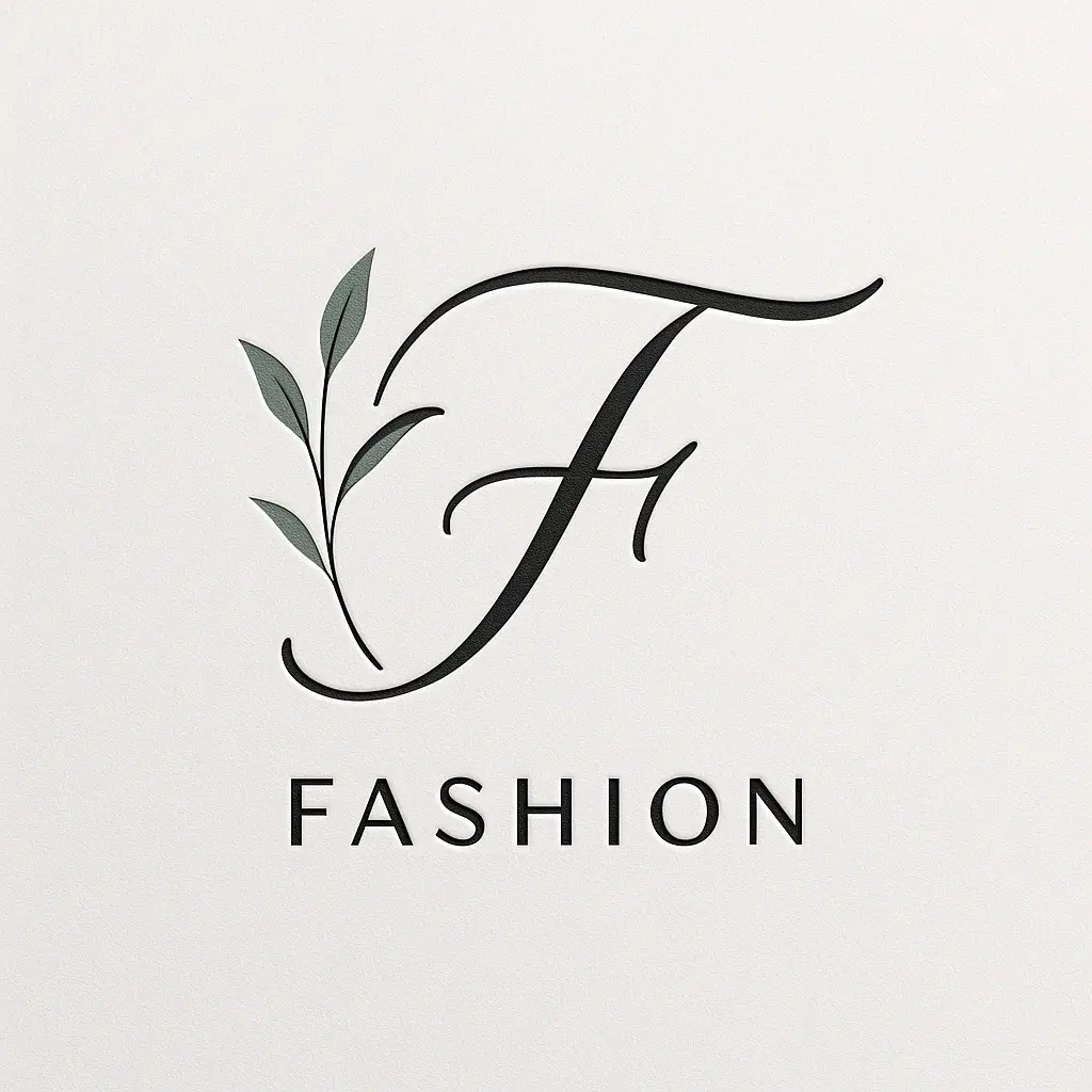 Elegant Fashion Logo template with script lettermark and floral accents
