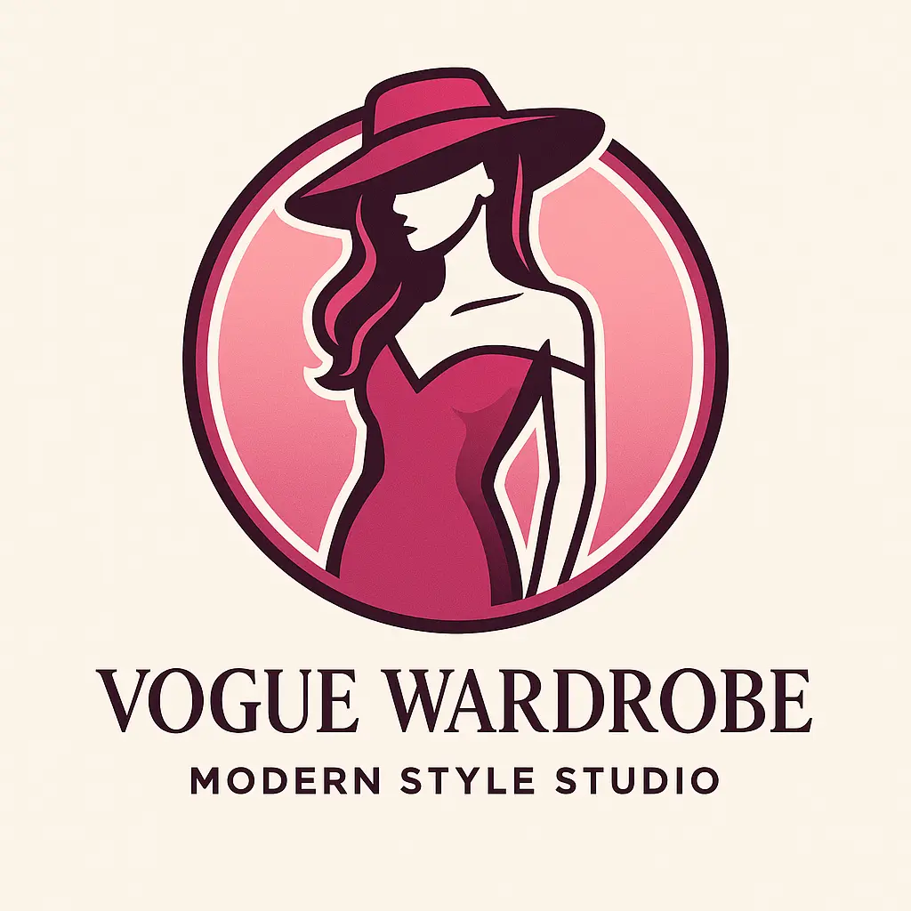 Fashion Logo template with elegant woman in hat design