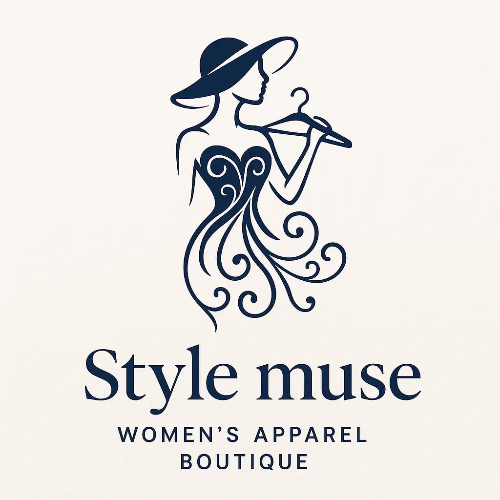 Elegant Fashion Logo template with abstract feminine silhouette