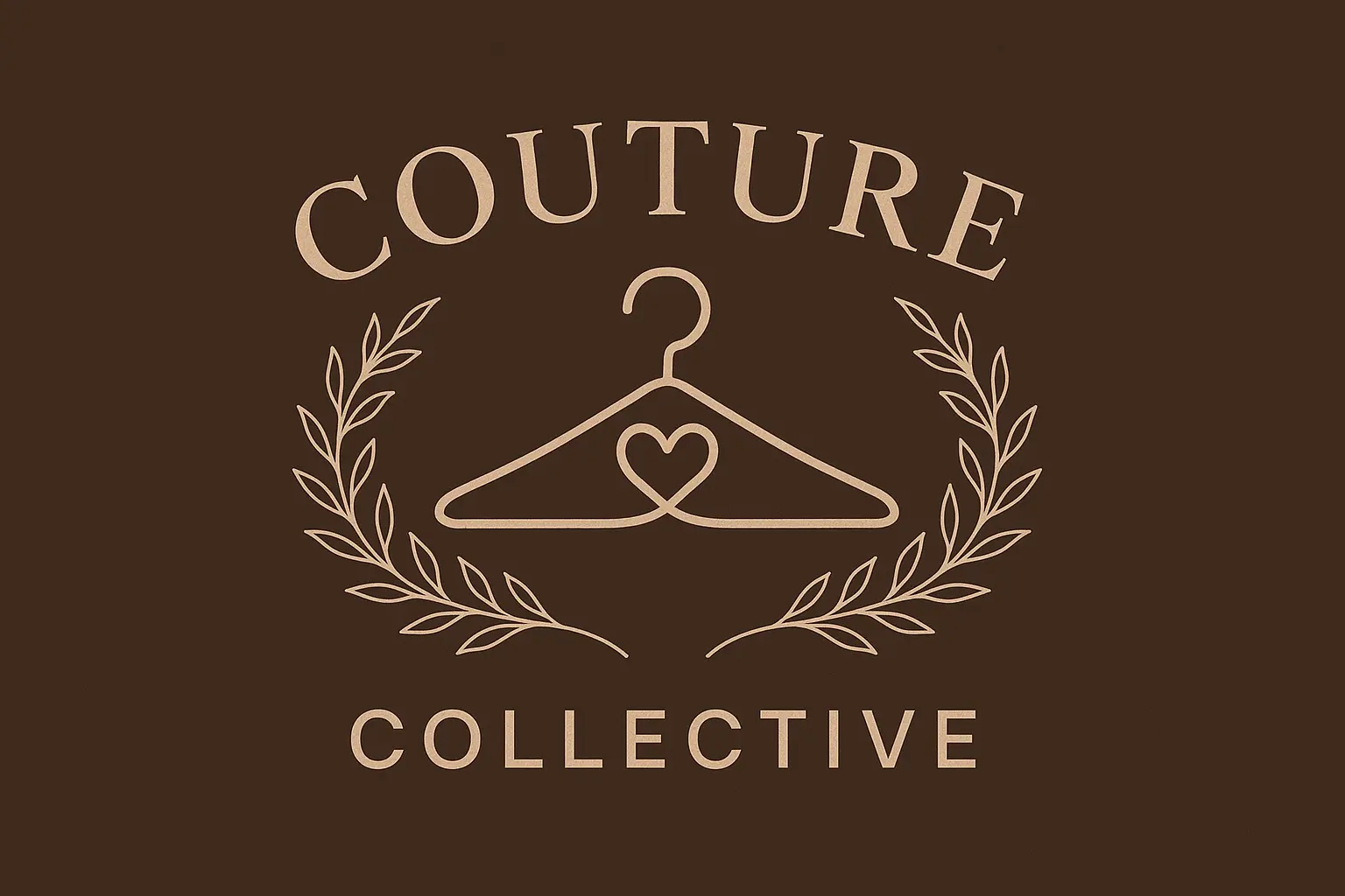 Elegant Fashion Logo template with feather motif and serif text