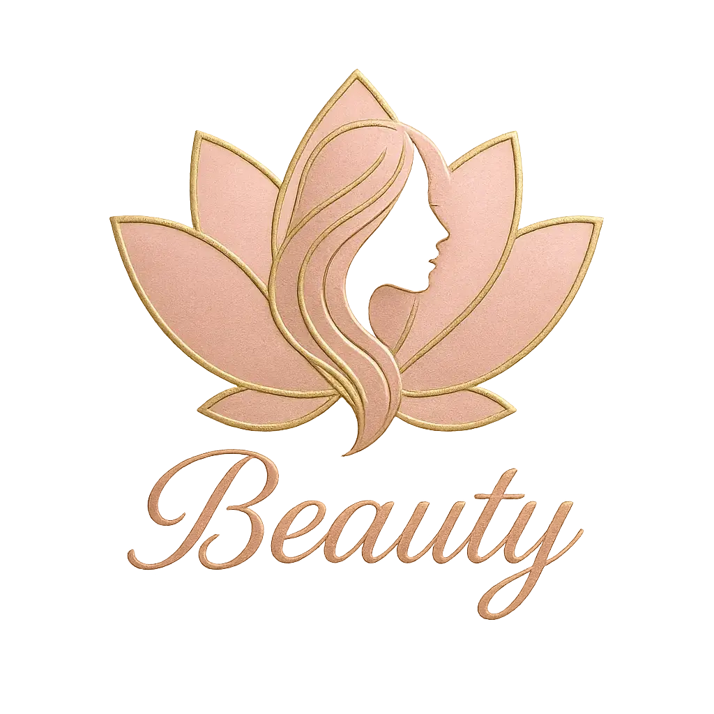 Elegant Beauty Logo template with floral female profile