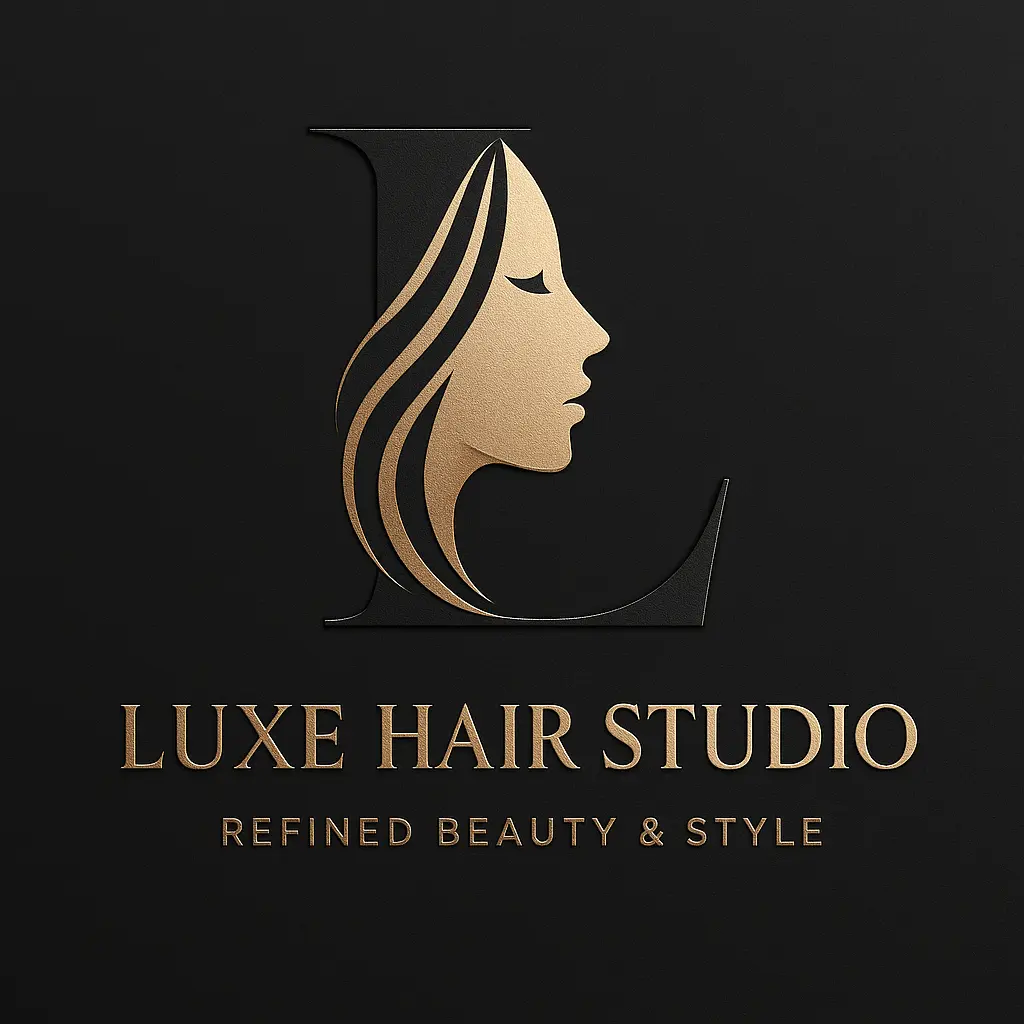 Elegant Beauty Logo template with gold face and serif text