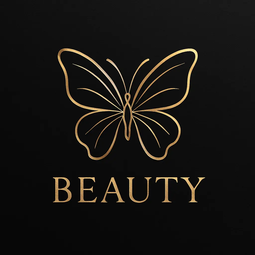 Beauty Logo template with butterfly icon and elegant serif text